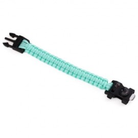 INLIFE EMERGENCY PARACORD OUTDOOR SURVIVAL UTILITY BRACELET (CYAN)