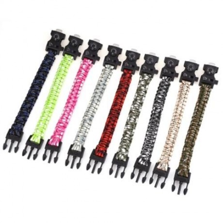 INLIFE EMERGENCY PARACORD OUTDOOR SURVIVAL UTILITY BRACELET (ARMY GREEN)