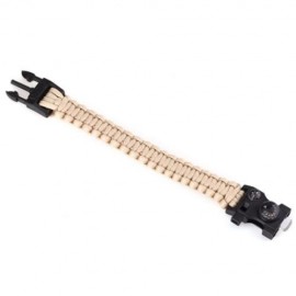 INLIFE EMERGENCY PARACORD OUTDOOR SURVIVAL UTILITY BRACELET (LIGHT BROWN)