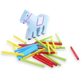 KIDS COLORFUL LOVELY CARTOON HORSE ANIMAL SHAPE BALANCE BEAM STACKING GAME INTELLIGENCE TO