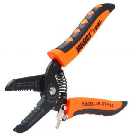 JAKEMY JM - CT4 - 12 WIRE CUTTER STRIPPER CLAMP 7.0 INCH PLIER HARDWARE TOOL (BLACK AND OR