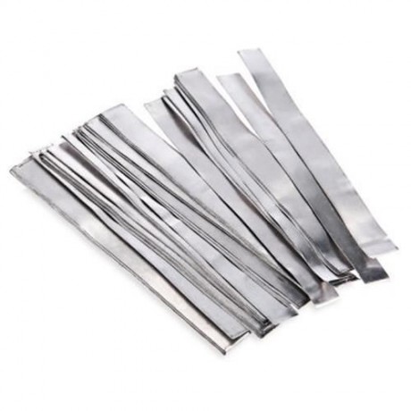 LEO 50PCS 140MM X 14MM PIECE FLEXIBLE LEAD SINKERS FISHING TACKLE (GRAY)
