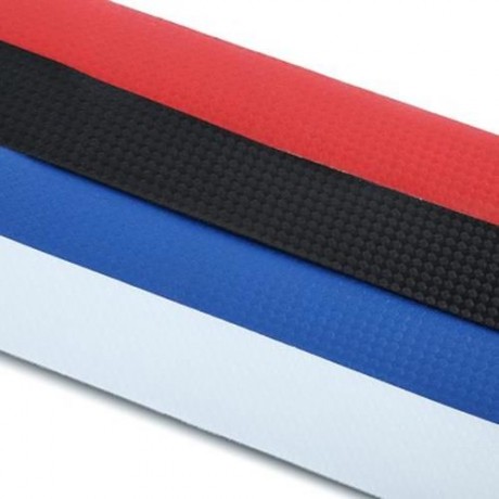 BICYCLE HANDLEBAR TAPE WITH BAR PLUG CARBON FIBER BELT STRAP (BLUE)