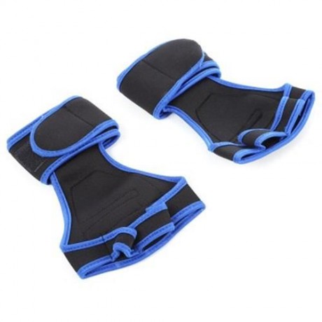 CYCLING SPORT WRIST SUPPORT HALF FINGER GLOVES (BLUE)