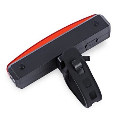 BICYCLE TAILLIGHT SAFETY USB FLASH REAR WARNING LAMP (RED WITH BLACK)