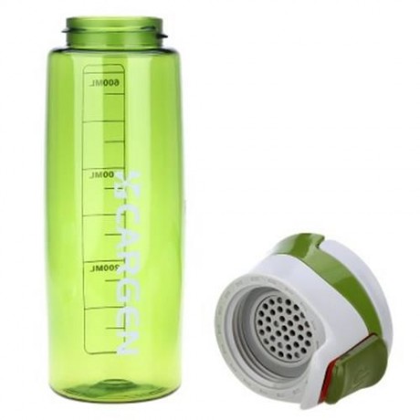 CARGEN R71010 600ML PORTABLE PLASTIC FUNCTION SPORT BOTTLE FOR CYCLING HIKING OFFICE (GREE