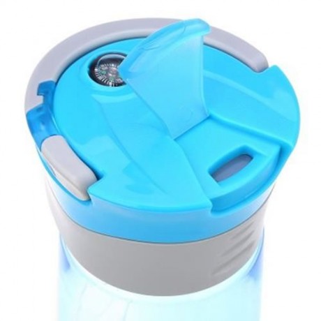 CARGEN R71010 600ML PORTABLE PLASTIC FUNCTION SPORT BOTTLE FOR CYCLING HIKING OFFICE (BLUE