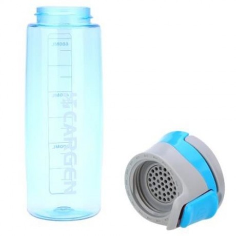 CARGEN R71010 600ML PORTABLE PLASTIC FUNCTION SPORT BOTTLE FOR CYCLING HIKING OFFICE (BLUE