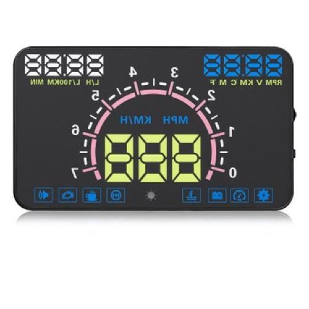 E350 AUTO CAR 5.8 INCH HUD HEAD UP DISPLAY OBDII INTERFACE ENGINE FAULT ALARM DYNAMIC SPEE