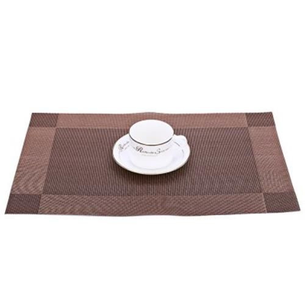 4PCS HEAT INSULATION ANTI-SKID STAIN-RESISTANT SIMPLE STYLE DINING ROOM PVC PLACEMAT (COFF 4PCS HEAT INSULATION ANTI-SKID STAIN-RESISTANT SIMPLE STYLE DINING ROOM PVC PLACEMAT (COFF
