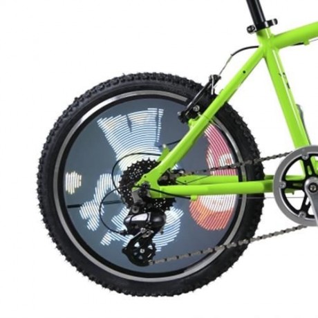 FT - 801 256 LEDS DIY BICYCLE WATERPROOF COLORFUL CHANGING VIDEO PICTURES BIKE WHEEL SPOKE