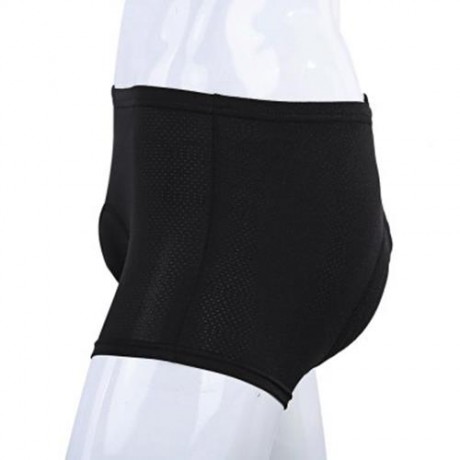MAN COMFORTABLE RIDING SHORTS UNDERWEAR WITH SILICONE PAD (BLUE AND BLACK)