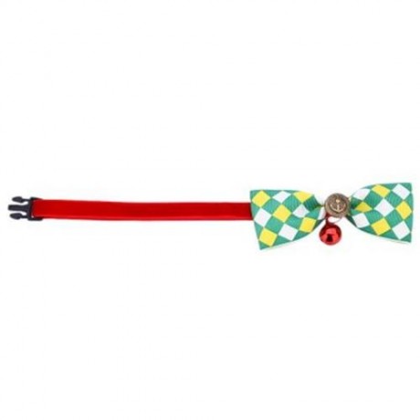 GENTLE LOVELY STYLISH ADJUSTABLE PET CAT DOG RABBIT CLOTH BOWKNOT COLLAR (GREEN)