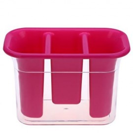 DRAIN DINNERWARE STORAGE BOX CREATIVE CANDY-COLOR DOUBLE PLASTIC CHOPSTICKS CAGE KITCHEN C