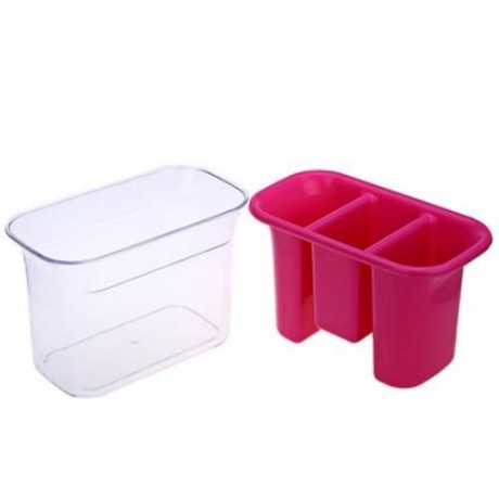 DRAIN DINNERWARE STORAGE BOX CREATIVE CANDY-COLOR DOUBLE PLASTIC CHOPSTICKS CAGE KITCHEN C