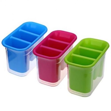 DRAIN DINNERWARE STORAGE BOX CREATIVE CANDY-COLOR DOUBLE PLASTIC CHOPSTICKS CAGE KITCHEN C