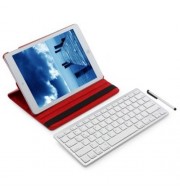 WIRELESS BLUETOOTH KEYBOARD STYLUS PEN 360 DEGREE ROTATING PU LEATHER SMART CASE COVER FOR