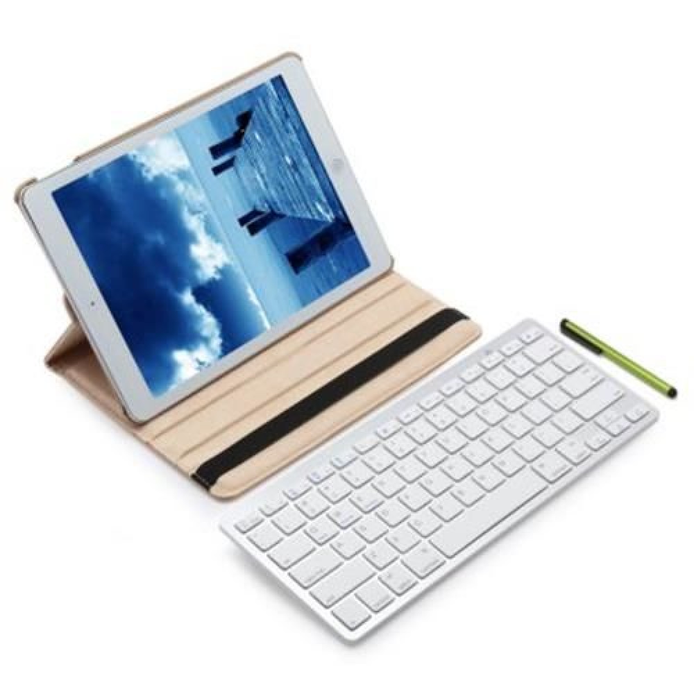 WIRELESS BLUETOOTH KEYBOARD STYLUS PEN 360 DEGREE ROTATING PU LEATHER SMART CASE COVER FOR WIRELESS BLUETOOTH KEYBOARD STYLUS PEN 360 DEGREE ROTATING PU LEATHER SMART CASE COVER FOR