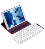 WIRELESS BLUETOOTH KEYBOARD STYLUS PEN 360 DEGREE ROTATING PU LEATHER SMART CASE COVER FOR