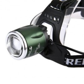 T6 DC 5V 30W 850LM 3 MODES LED DIMMER HEADLIGHT FLASHLIGHT (GREEN)