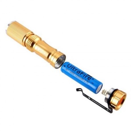 T6 LED 5W 350LM MINI FLASHLIGHT 3 MODES TORCH LIGHT (PLATINUM)