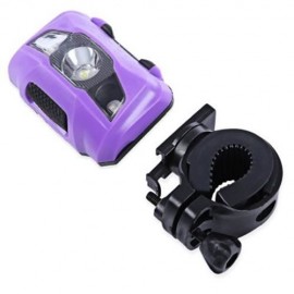 3-LED BICYCLE LIGHT WATER RESISTANT TORCH WITH MOUNT FLASH (PURPLE)