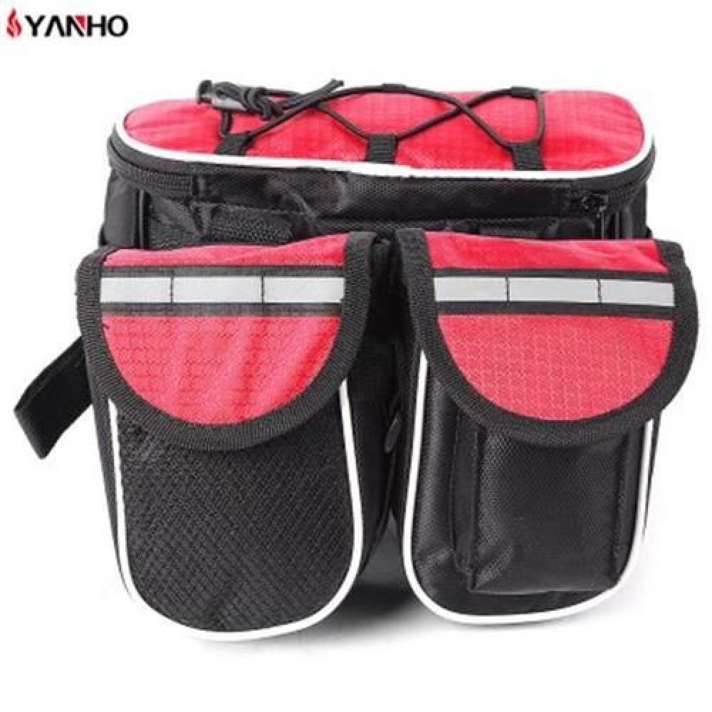 YANHO CYCLING PACKET BAG WITH REFLECTIVE STRIPE OUTDOOR TOOL (RED)
