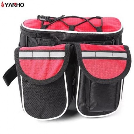 YANHO CYCLING PACKET BAG WITH REFLECTIVE STRIPE OUTDOOR TOOL (RED)