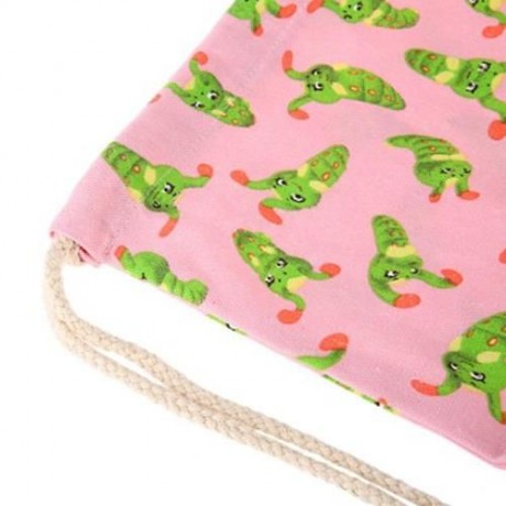 CUTE RETRO CANVAS DRAWSTRING BACKPACK 3D PRINTING GYM BEACH BAG SCHOOL BAG FITNESS TOTE SA