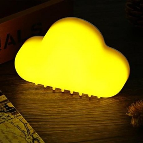 CLOUD USB RECHARGEABLE NIGHT LIGHT TOUCH SOUND SENSOR CONTROL LED LAMP (YELLOW)