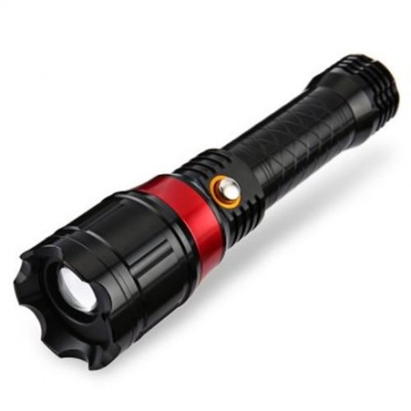 3.7V 5W 280LM Q5 3 MODES LED ZOOMING FLASHLIGHT WATERPROOF FISHING LAMP (BLACK)