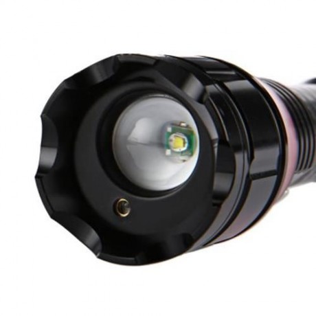 3.7V 5W 280LM Q5 3 MODES LED ZOOMING FLASHLIGHT WATERPROOF FISHING LAMP (BLACK)