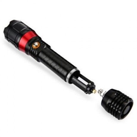 3.7V 5W 280LM Q5 3 MODES LED ZOOMING FLASHLIGHT WATERPROOF FISHING LAMP (BLACK)
