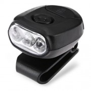 PORTABLE 1W 50LM 3 LEDS HAT LIGHT CLIP LAMP (BLACK)