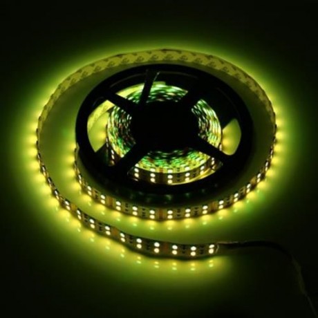 5M DOUBLE ROW 5050 SMD 600 RGB WHITE LED STRIP LIGHT FOR DECORATION (WARM WHITE LIGHT)