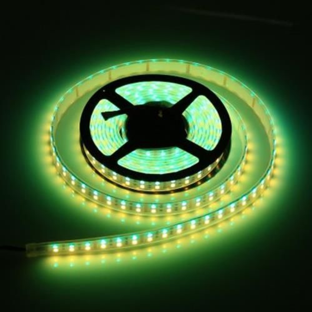 5M DOUBLE ROW 5050 SMD 600 RGB WHITE STRIP LIGHT WATERPROOF LED FLEXIBLE LAMP (BLACK)