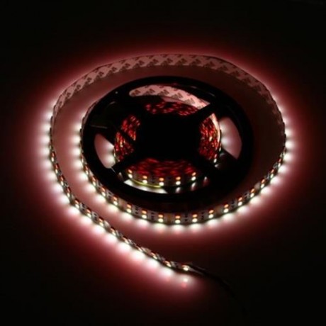 5M DOUBLE ROW 5050 SMD 600 RGB WHITE STRIP LIGHT WATERPROOF LED FLEXIBLE LAMP (BLACK)