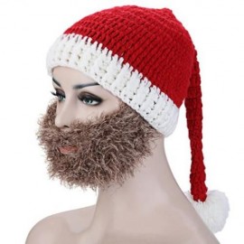 MULTIPURPOSE KNIT WINDPROOF WARM UNISEX CHRISTMAS HAT (WHITE AND BROWN)
