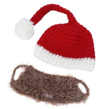 MULTIPURPOSE KNIT WINDPROOF WARM UNISEX CHRISTMAS HAT (WHITE AND BROWN)