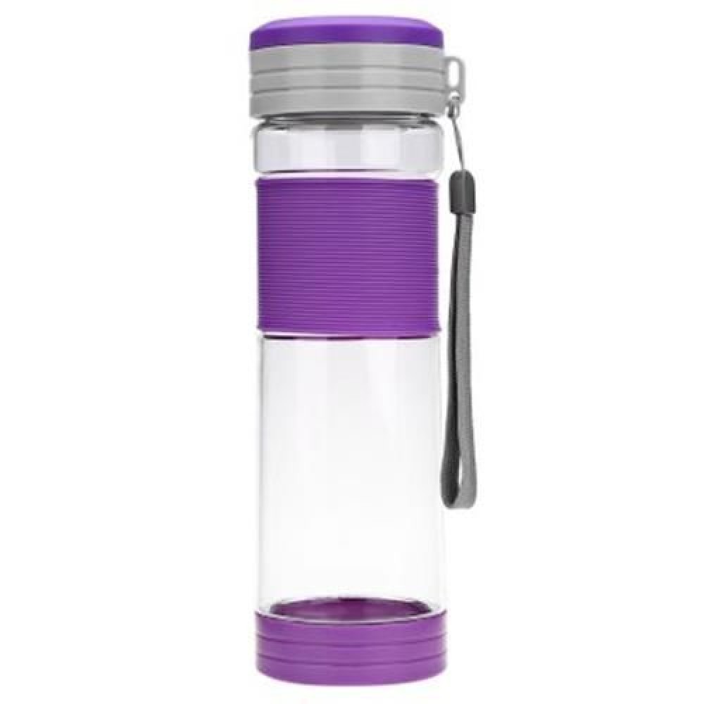 CARGEN Q71017 550ML PORTABLE SPORT TEAPOT PLASTIC TRAVEL TEA CUP WATER BOTTLE (PURPLE)