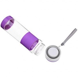 CARGEN Q71017 550ML PORTABLE SPORT TEAPOT PLASTIC TRAVEL TEA CUP WATER BOTTLE (PURPLE)