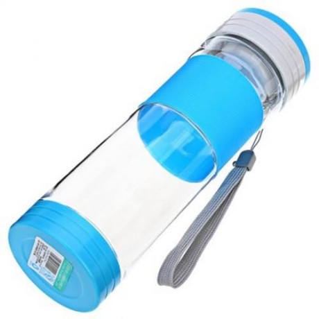 CARGEN Q71017 550ML PORTABLE SPORT TEAPOT PLASTIC TRAVEL TEA CUP WATER BOTTLE (BLUE)