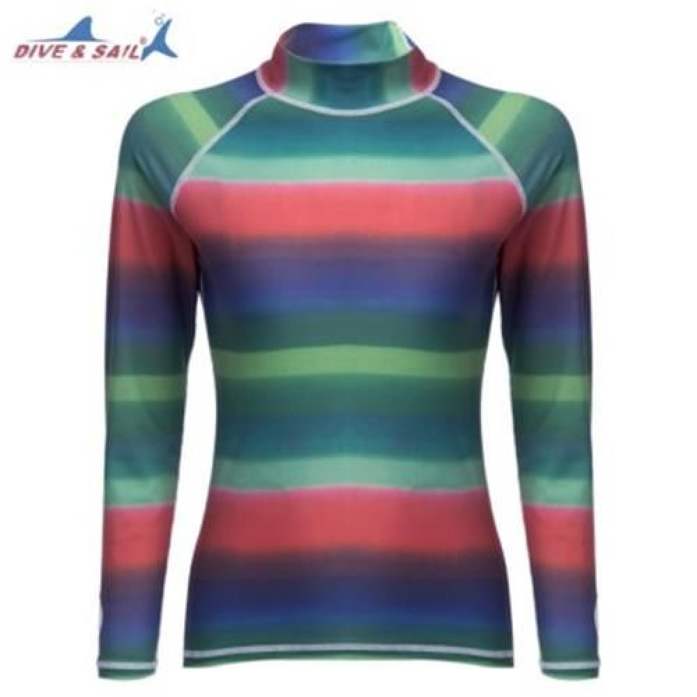 DIVE - SAIL LS - 607 SUN PROTECTION SHIRT RASHGUARD SWIM CLOTH WITH LONG SLEEVES (BLUE AND