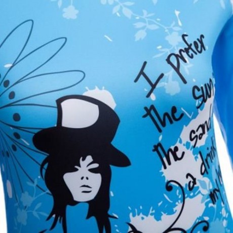 DIVE - SAIL LS - 641 SUN PROTECTION SHIRT RASHGUARD SWIM CLOTH WITH LONG SLEEVES (BLUE)