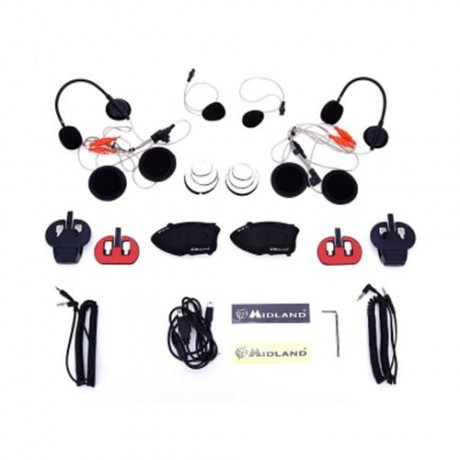 MIDLAND PAIRED BTX2 FM MOTORCYCLE BLUETOOTH INTERCOM