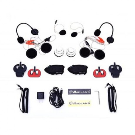 MIDLAND PAIRED BTX2 FM MOTORCYCLE BLUETOOTH INTERCOM
