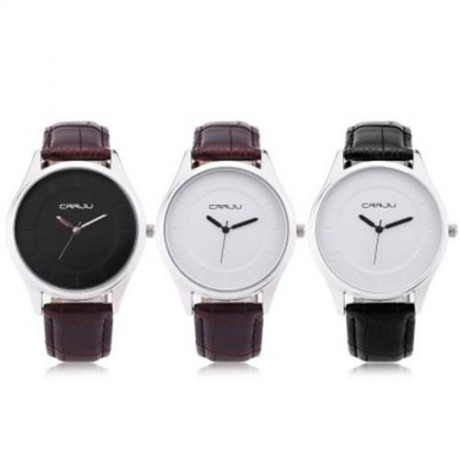 CRRJU 2101 FEMALE QUARTZ WATCH 3ATM LEATHER BAND IMPORTED MOVT WRISTWATCH (BROWN LEATHER B