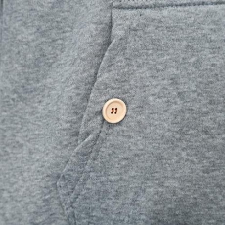 POCKET DESIGN SLIM FIT LONG SLEEVE CASUAL HOODIES FOR MEN (LIGHT GRAY)