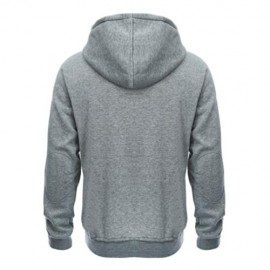 POCKET DESIGN SLIM FIT LONG SLEEVE CASUAL HOODIES FOR MEN (LIGHT GRAY)