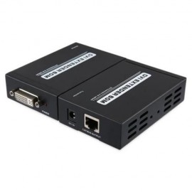 ZENHON T - 505C 60 METERS DVI TO RJ45 CONVERTER VIDEO AUDIO EXTENDER (BLACK)